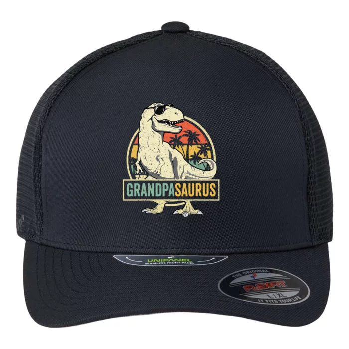 Grandpasaurus T Rex Dinosaur Grandpa Saurus Family Matching Flexfit Unipanel Trucker Cap