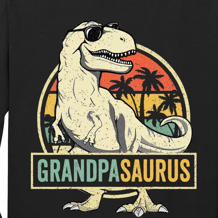 Grandpasaurus T Rex Dinosaur Grandpa Saurus Family Matching Long Sleeve Shirt