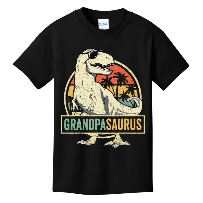 Grandpasaurus T Rex Dinosaur Grandpa Saurus Family Matching Kids T-Shirt