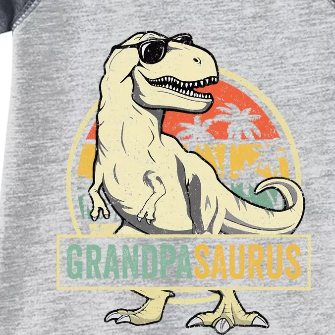 Grandpasaurus T Rex Dinosaur Grandpa Saurus Family Matching Infant Baby Jersey Bodysuit