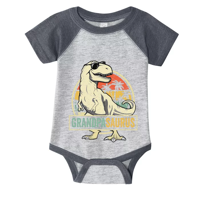 Grandpasaurus T Rex Dinosaur Grandpa Saurus Family Matching Infant Baby Jersey Bodysuit