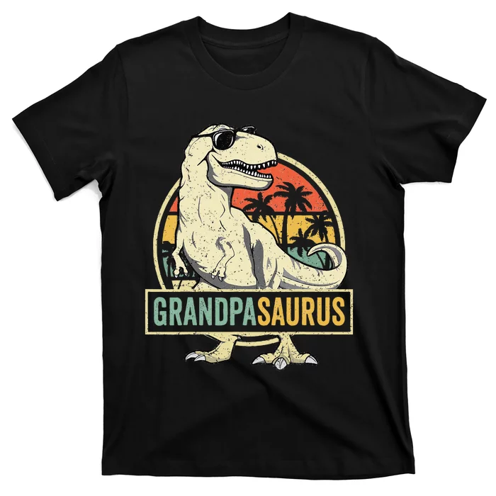 Grandpasaurus T Rex Dinosaur Grandpa Saurus Family Matching T-Shirt