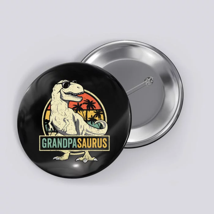 Grandpasaurus T Rex Dinosaur Grandpa Saurus Family Matching Button