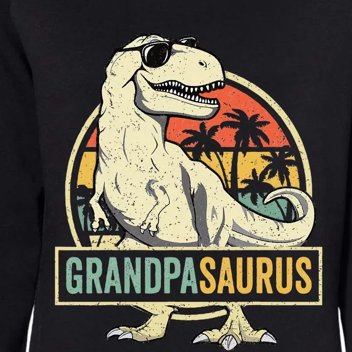 Grandpasaurus T Rex Dinosaur Grandpa Saurus Family Matching Womens California Wash Sweatshirt