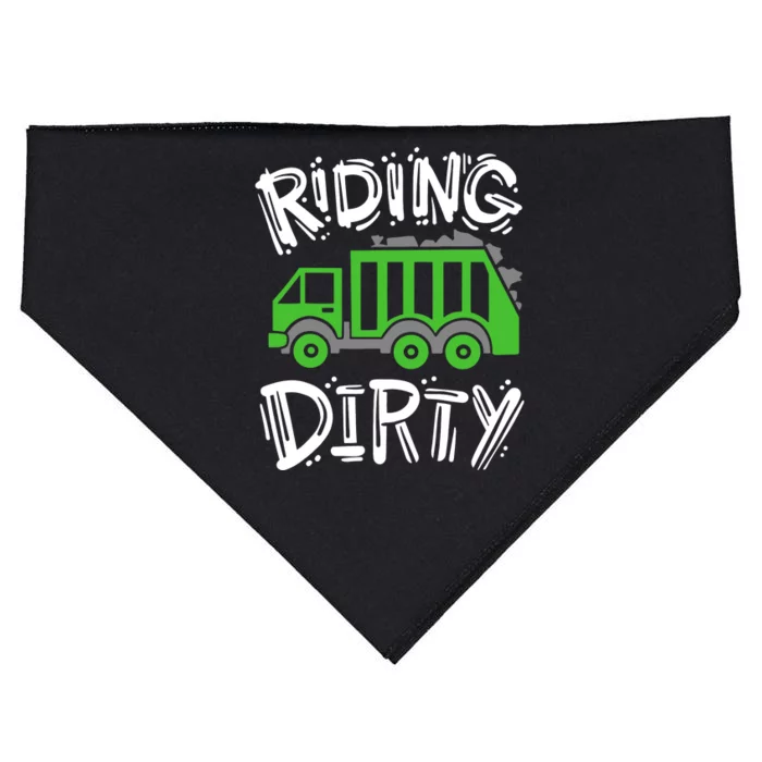 Garbage Truck Riding Dirty USA-Made Doggie Bandana