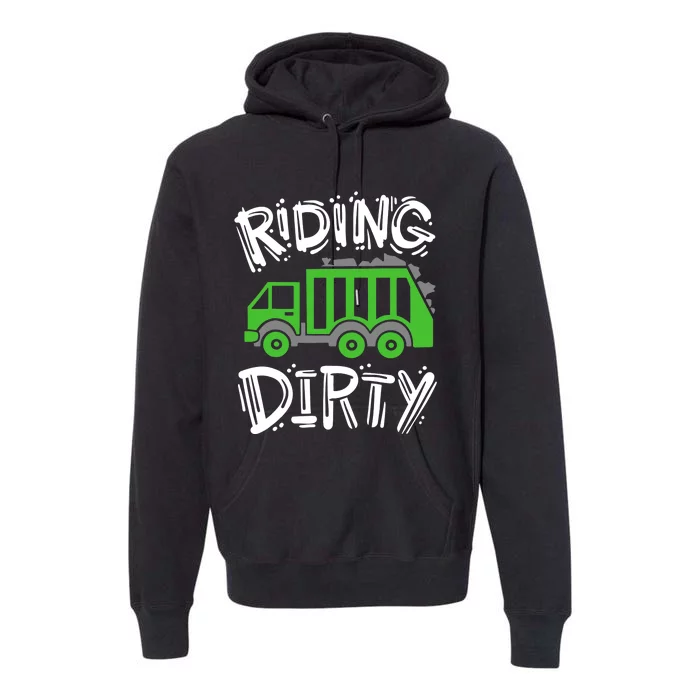 Garbage Truck Riding Dirty Premium Hoodie