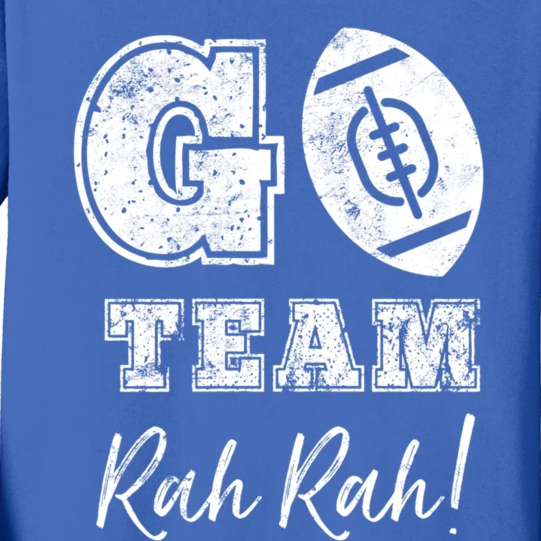 Go Team Rah Football Sarcastic Cheerleader Non Sports Fan Gift Kids Long Sleeve Shirt