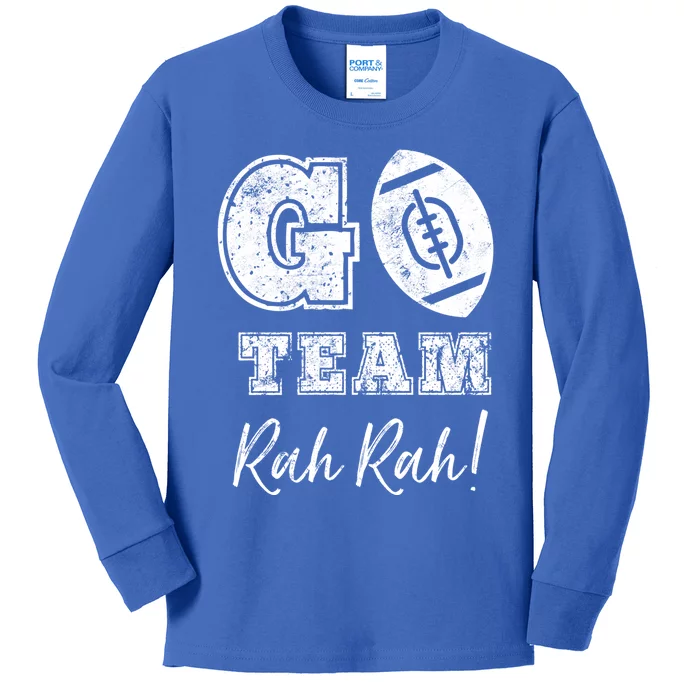 Go Team Rah Football Sarcastic Cheerleader Non Sports Fan Gift Kids Long Sleeve Shirt