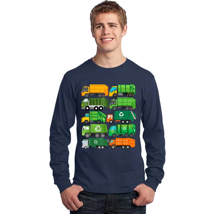 Garbage Truck Recycling Day Trash Waste Separation Birthday Tall Long Sleeve T-Shirt