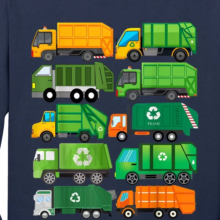 Garbage Truck Recycling Day Trash Waste Separation Birthday Tall Long Sleeve T-Shirt