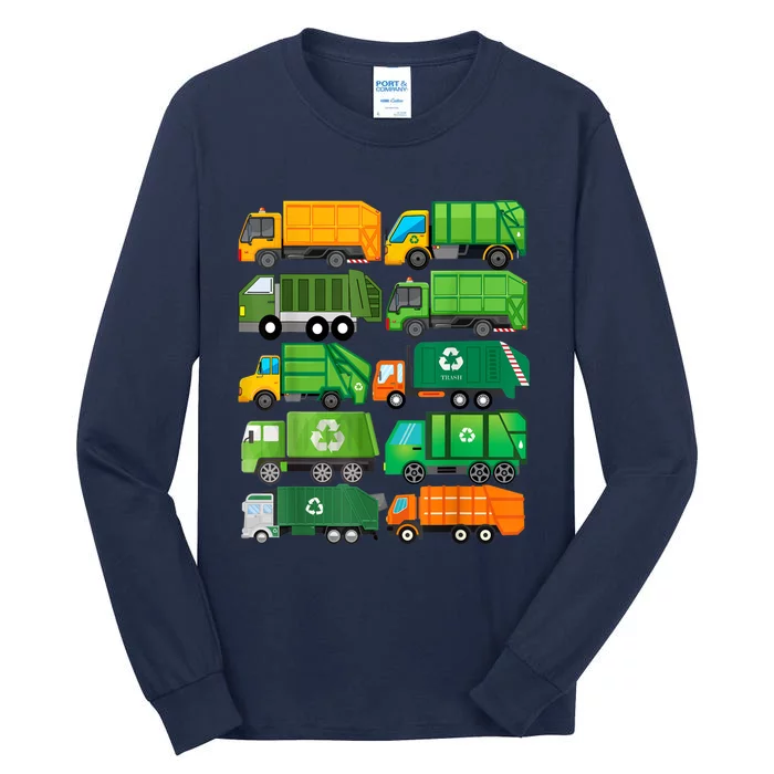 Garbage Truck Recycling Day Trash Waste Separation Birthday Tall Long Sleeve T-Shirt