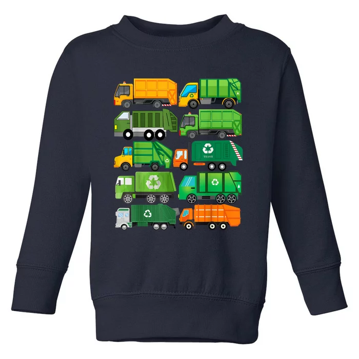 Garbage Truck Recycling Day Trash Waste Separation Birthday Toddler Sweatshirt