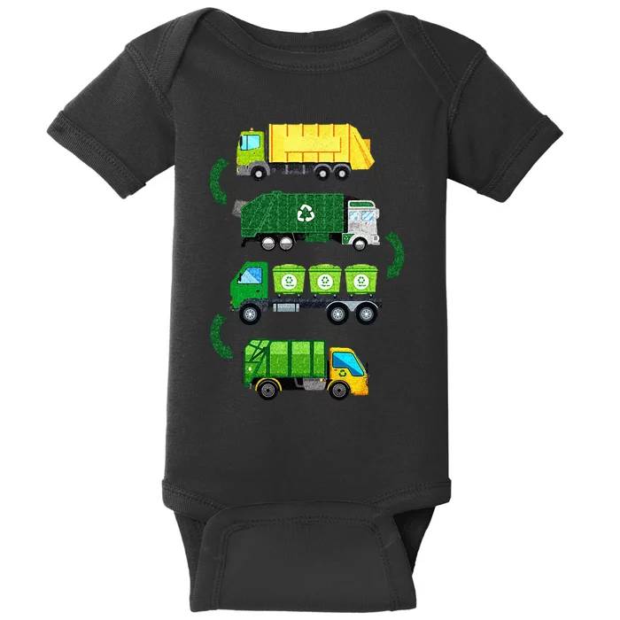 Garbage Truck Recycling Day Trash Waste Separation Birthday Baby Bodysuit