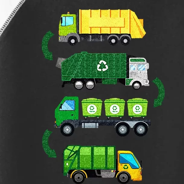 Garbage Truck Recycling Day Trash Waste Separation Birthday Toddler Fine Jersey T-Shirt