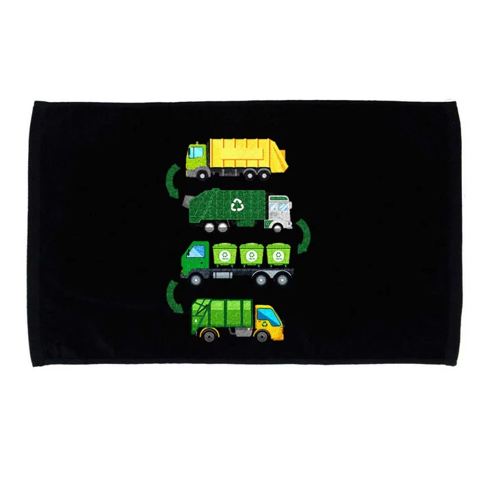 Garbage Truck Recycling Day Trash Waste Separation Birthday Microfiber Hand Towel