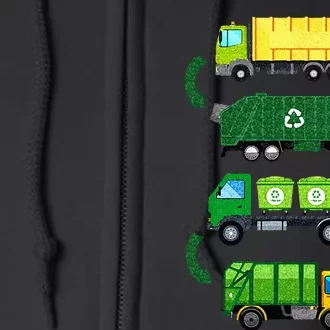 Garbage Truck Recycling Day Trash Waste Separation Birthday Full Zip Hoodie