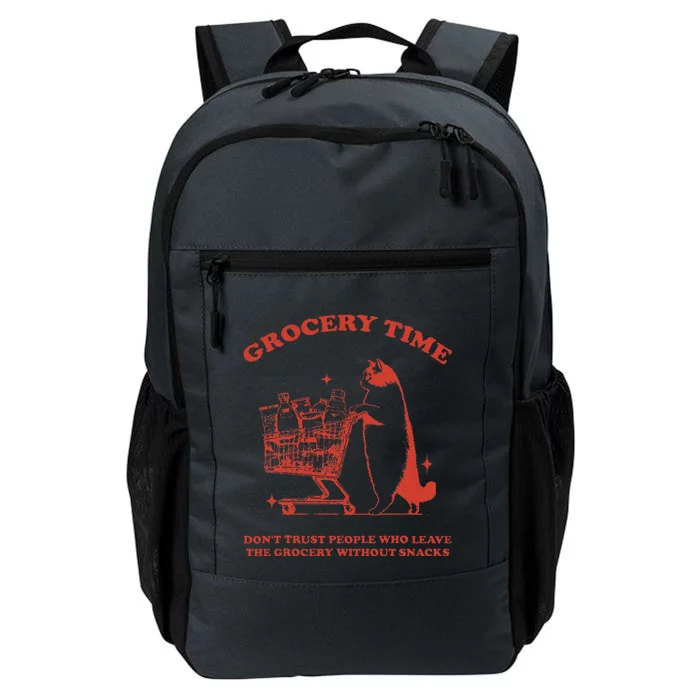 Grocery Time Retro Sarcastic Retro Vintage Cat Lover Daily Commute Backpack