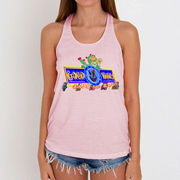 Good Times Road Trip Gift Women's Knotted Racerback Tank