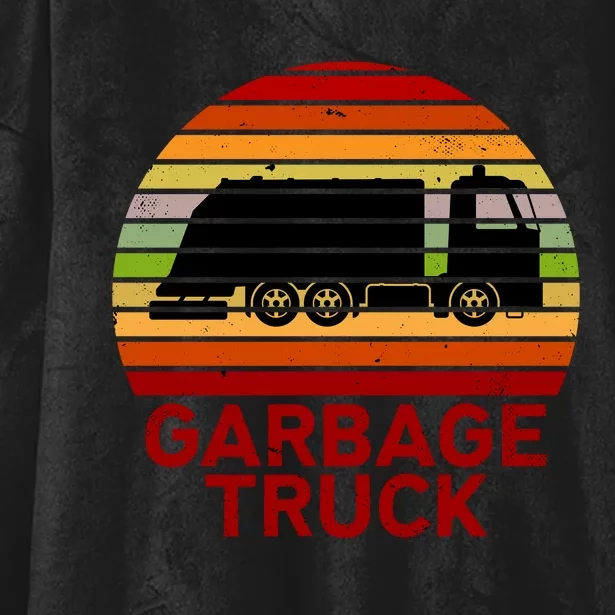 Garbage Truck Retro Hooded Wearable Blanket