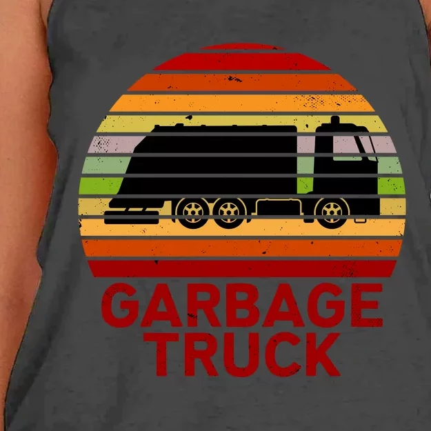 Garbage Truck Retro Women's Knotted Racerback Tank