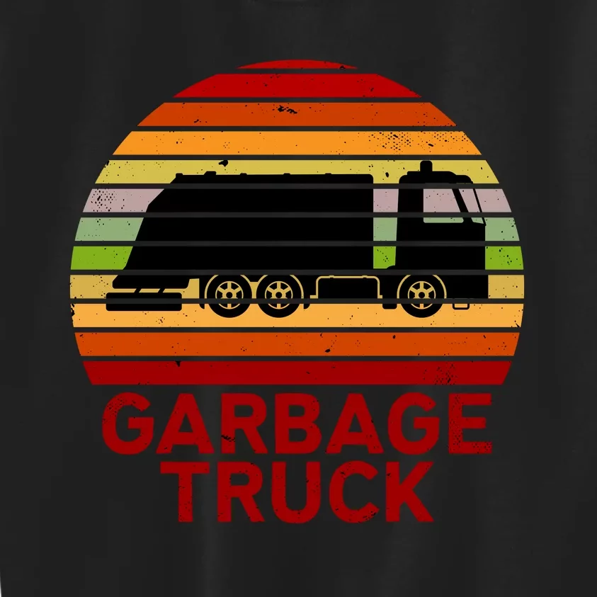 Garbage Truck Retro Kids Sweatshirt