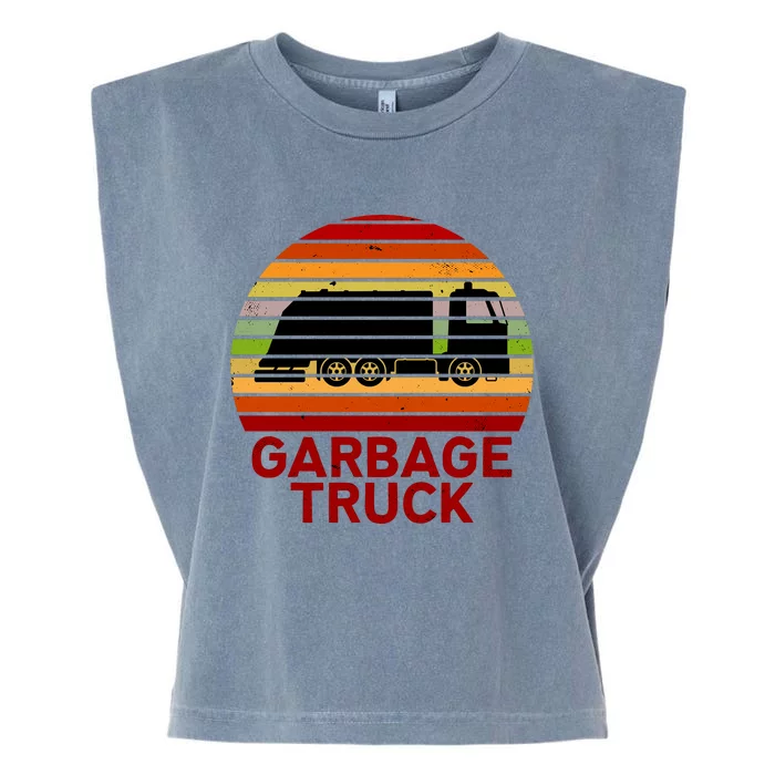 Garbage Truck Retro Garment-Dyed Women's Muscle Tee