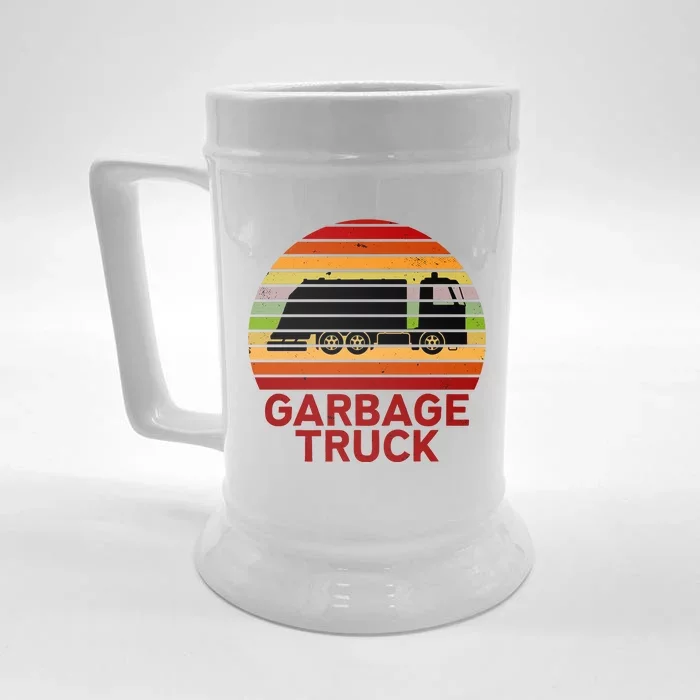 Garbage Truck Retro Front & Back Beer Stein