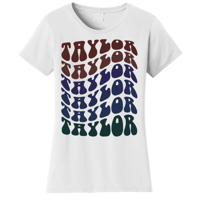 Girl Taylor Retro First Name Personalized Women's T-Shirt