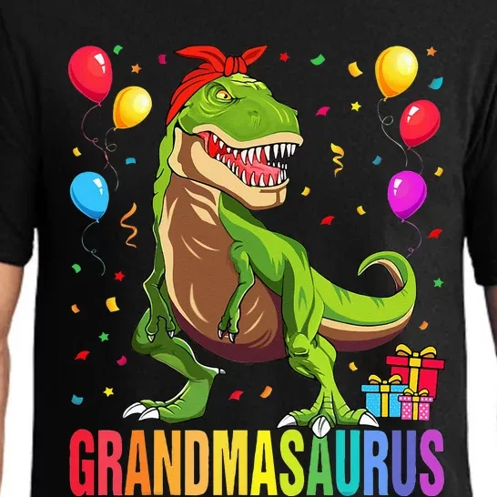 Grandmasaurus T Rex Dinosaur Grandma Saurus Family Matching Pajama Set