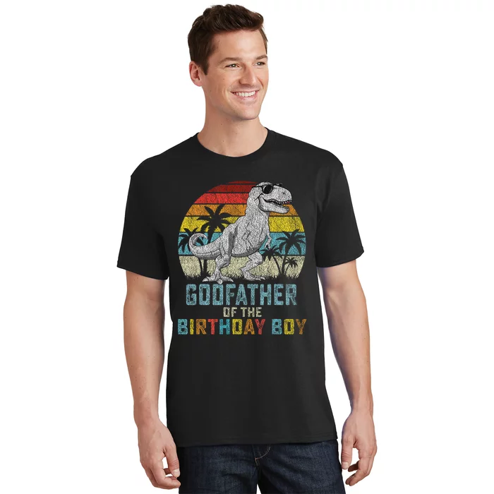 Godfathersaurus T Rex Dinosaur Godfather Saurus Family Long Sleeve T-Shirt