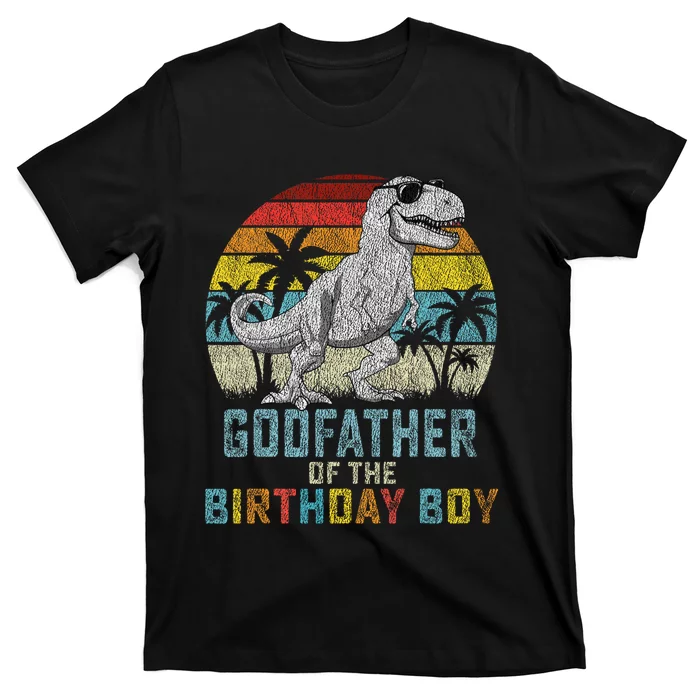 Godfathersaurus T Rex Dinosaur Godfather Saurus Family Long Sleeve T-Shirt