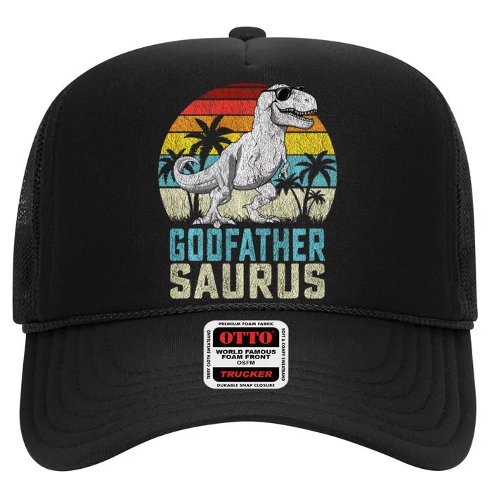 Godmothersaurus T Rex Dinosaur Godmother Saurus Family High Crown Mesh Trucker Hat