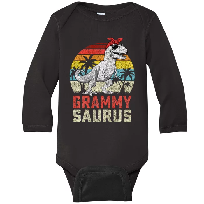 Grammysaurus T Rex Dinosaur Grammy Saurus MotherS Family Sweat Baby Long Sleeve Bodysuit