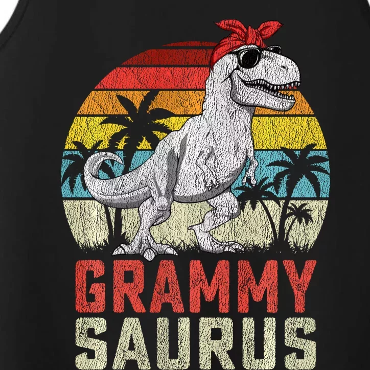 Grammysaurus T Rex Dinosaur Grammy Saurus MotherS Family Sweat Performance Tank