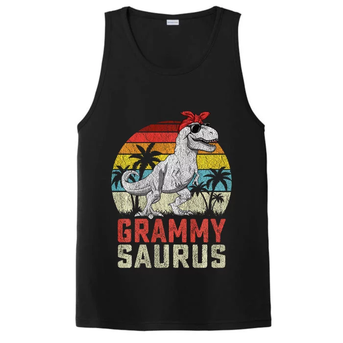 Grammysaurus T Rex Dinosaur Grammy Saurus MotherS Family Sweat Performance Tank