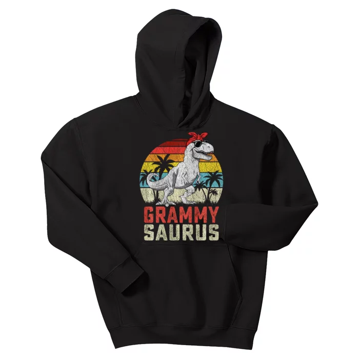 Grammysaurus T Rex Dinosaur Grammy Saurus MotherS Family Sweat Kids Hoodie