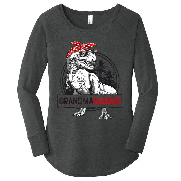 Grandmasaurus T Rex Dinosaur Grandma Saurus MotherS Family Tank Top Women's Perfect Tri Tunic Long Sleeve Shirt