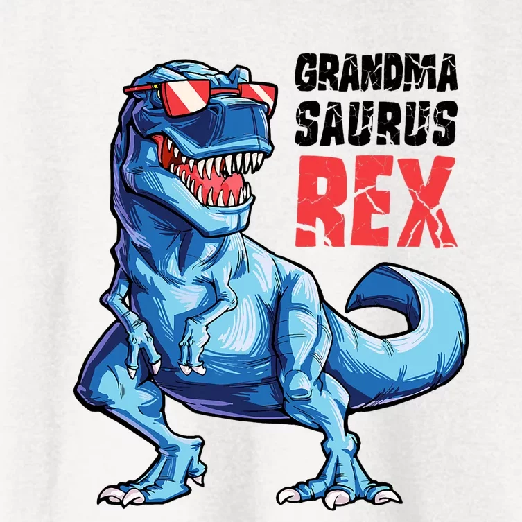 Grandmasaurus T Rex Dinosaur Grandma Saurus MotherS Family Women's Crop Top Tee