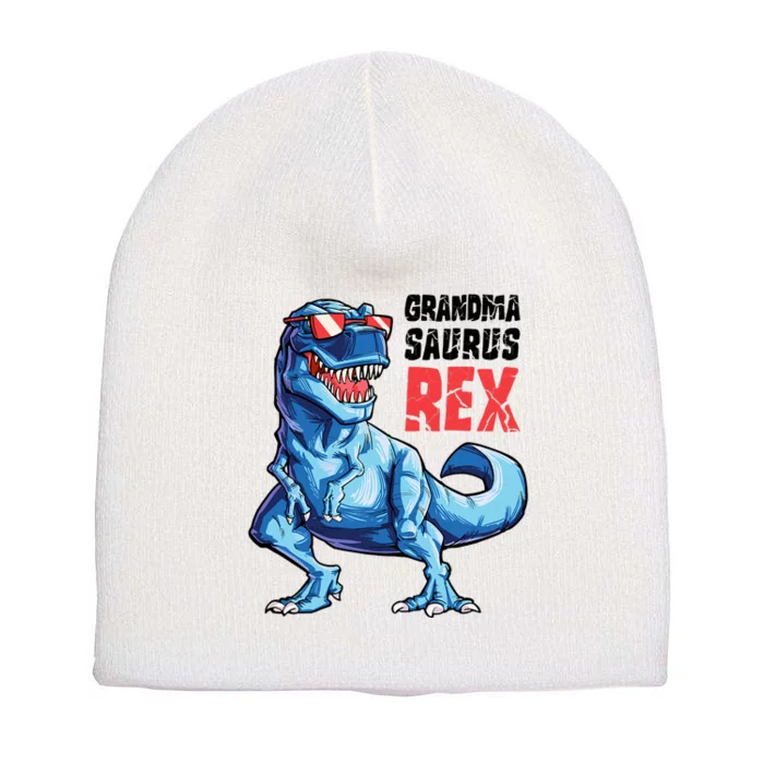 Grandmasaurus T Rex Dinosaur Grandma Saurus MotherS Family Short Acrylic Beanie