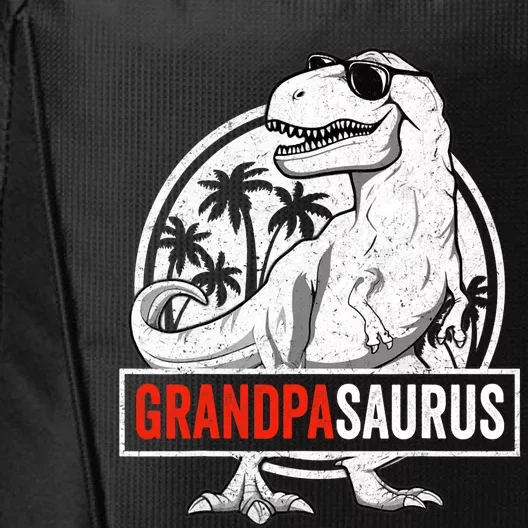 Grandpasaurus T Rex Dinosaur Grandpa Saurus Family Matching City Backpack