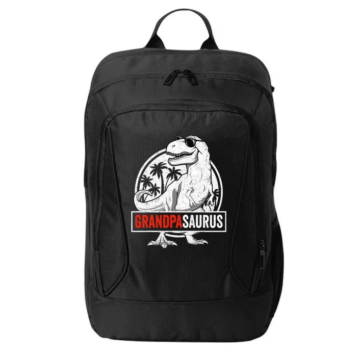 Grandpasaurus T Rex Dinosaur Grandpa Saurus Family Matching City Backpack