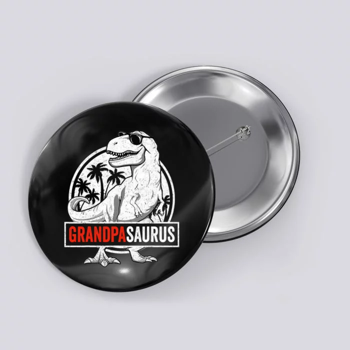 Grandpasaurus T Rex Dinosaur Grandpa Saurus Family Matching Button