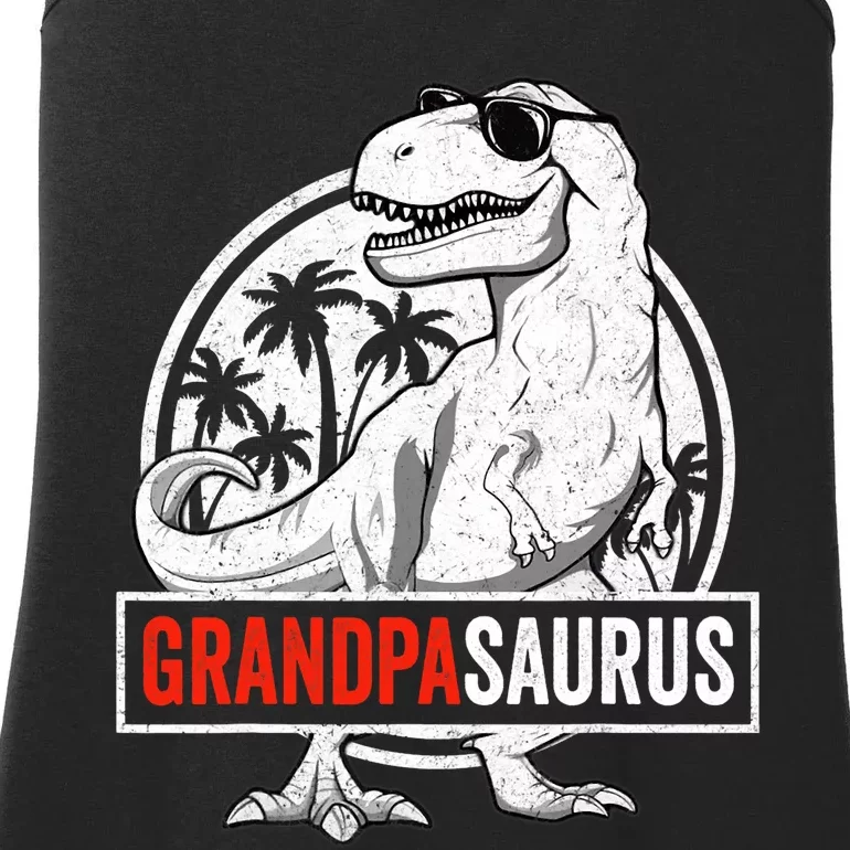 Grandpasaurus T Rex Dinosaur Grandpa Saurus Family Matching Ladies Essential Tank