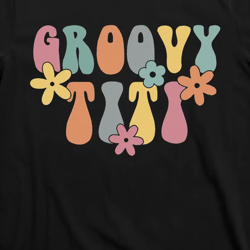 Groovy Titi Retro Auntie Aunt Gift Pregnancy Announcement T-Shirt