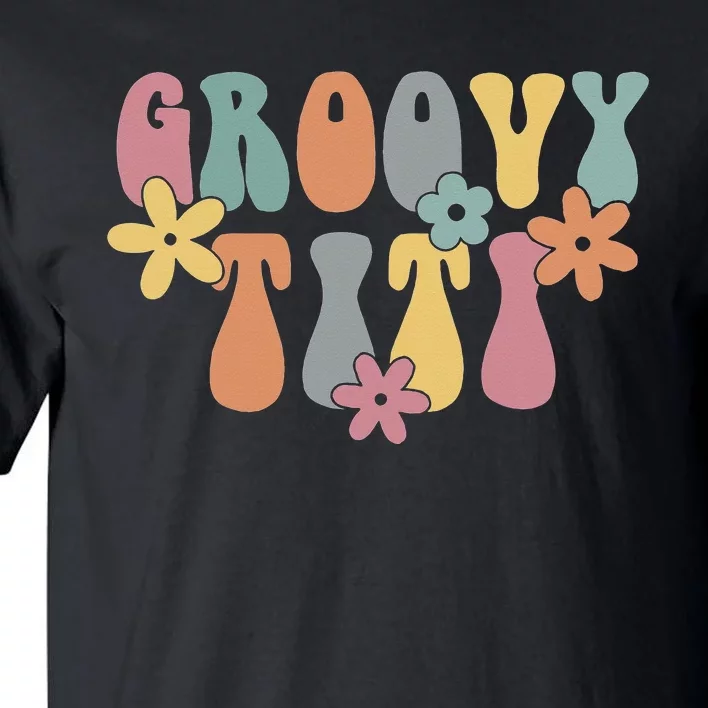 Groovy Titi Retro Auntie Aunt Gift Pregnancy Announcement Tall T-Shirt