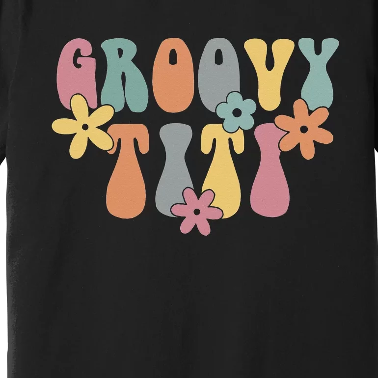 Groovy Titi Retro Auntie Aunt Gift Pregnancy Announcement Premium T-Shirt