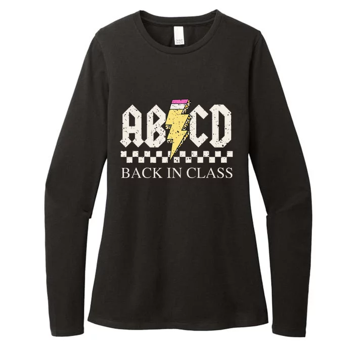 Girls Teachers Rock Back To School ABCD Back In Class Womens CVC Long Sleeve Shirt