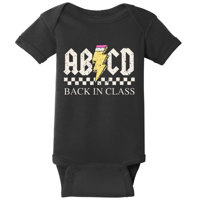 Girls Teachers Rock Back To School ABCD Back In Class Baby Bodysuit