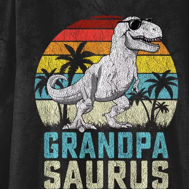 Grandpasaurus T Rex Dinosaur Grandpa Saurus FatherS Family Sweat Hooded Wearable Blanket