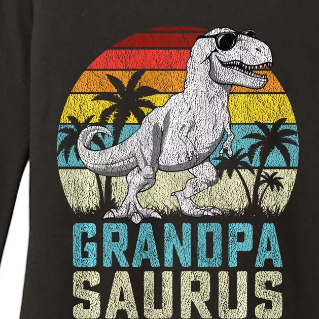 Grandpasaurus T Rex Dinosaur Grandpa Saurus FatherS Family Sweat Womens CVC Long Sleeve Shirt